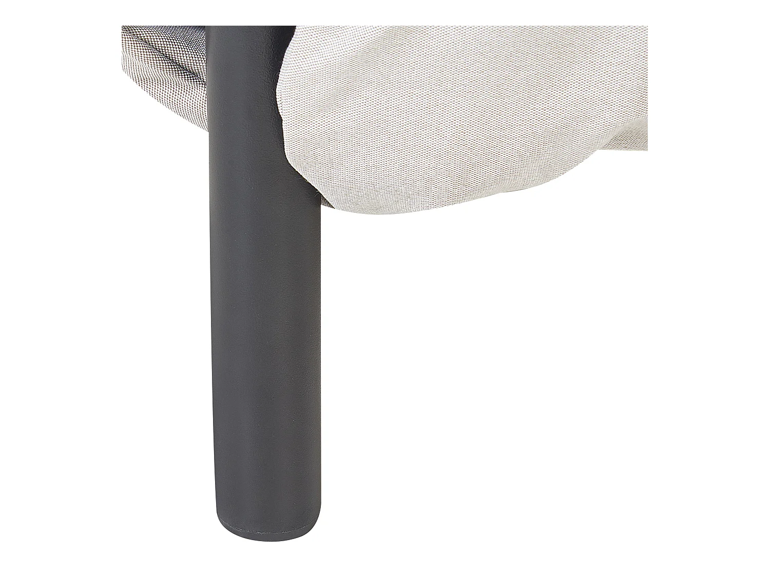 Lounge Set 3-teilig Aluminium schwarz / grau 2-Sitzer Sofa & 2 Sessel Esperia