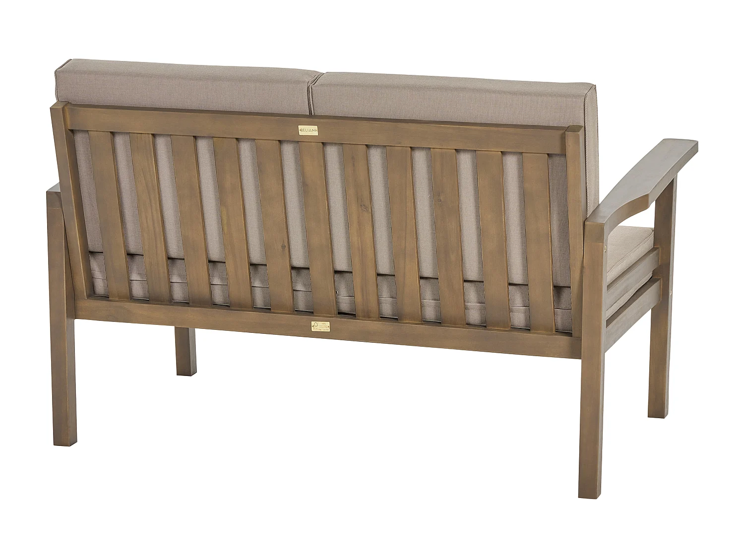 Ensemble de salon de jardin avec table 4 places MANILA Acacia Marron foncé