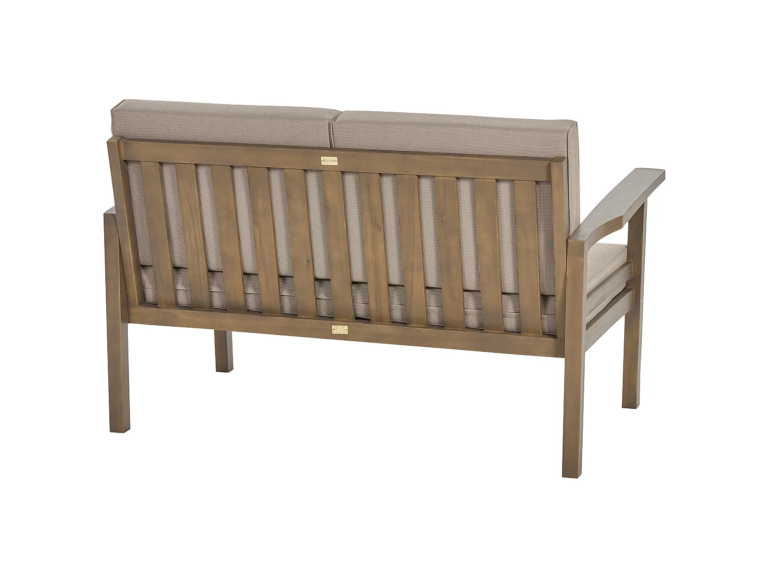 Lounge Set mit Tisch 4-Sitzer MANILA Akazienholz Dunkelbraun