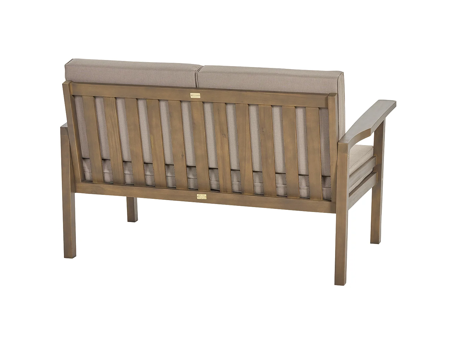 Ensemble de salon de jardin avec table 4 places MANILA Bois d'acacia certifié Marron foncé