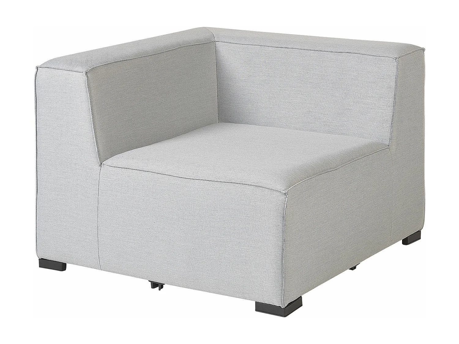 Canapé d'angle de jardin avec ottoman 7 places AREZZO Côté droit Gris clair