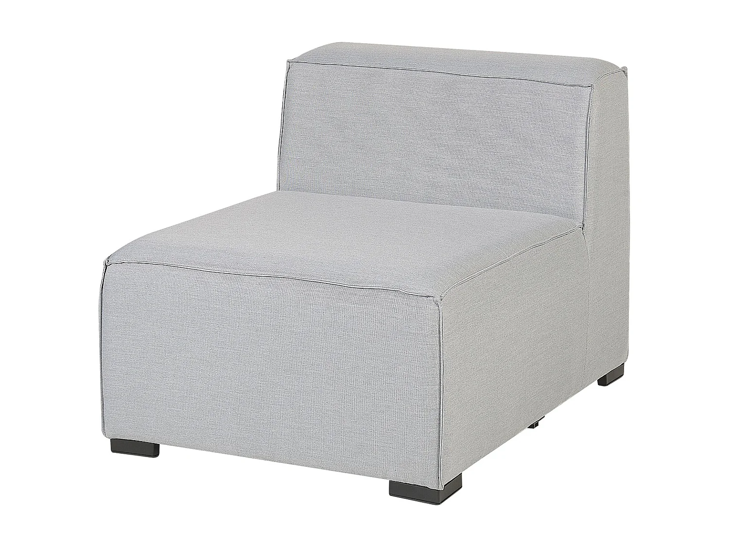 Canapé d'angle de jardin avec ottoman 7 places AREZZO Côté droit Gris clair