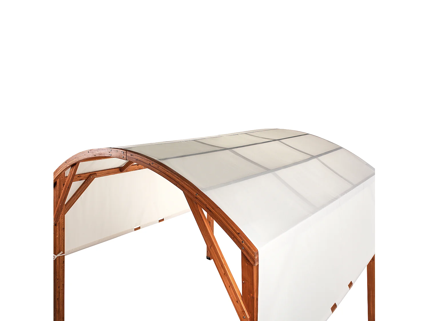 Pavillon SCOPELLO Tannenholz 303 cm 300 cm Braun / Beige