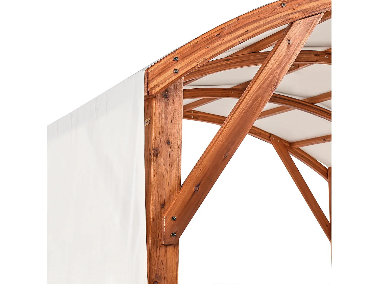 Pavillon SCOPELLO Tannenholz 303 cm 300 cm Braun / Beige