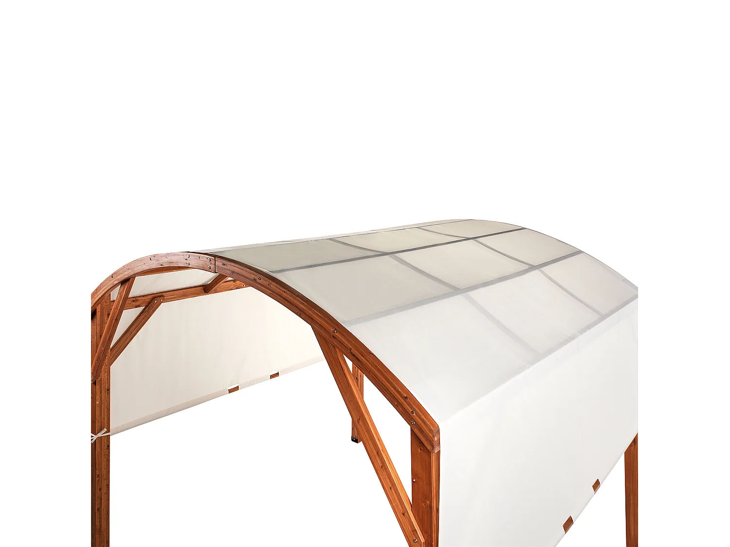 Pavillon SCOPELLO Tannenholz 303 cm 300 cm Braun / Beige