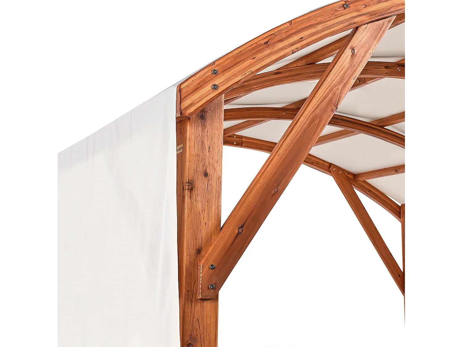 Pavillon SCOPELLO Tannenholz 303 cm 300 cm Braun / Beige