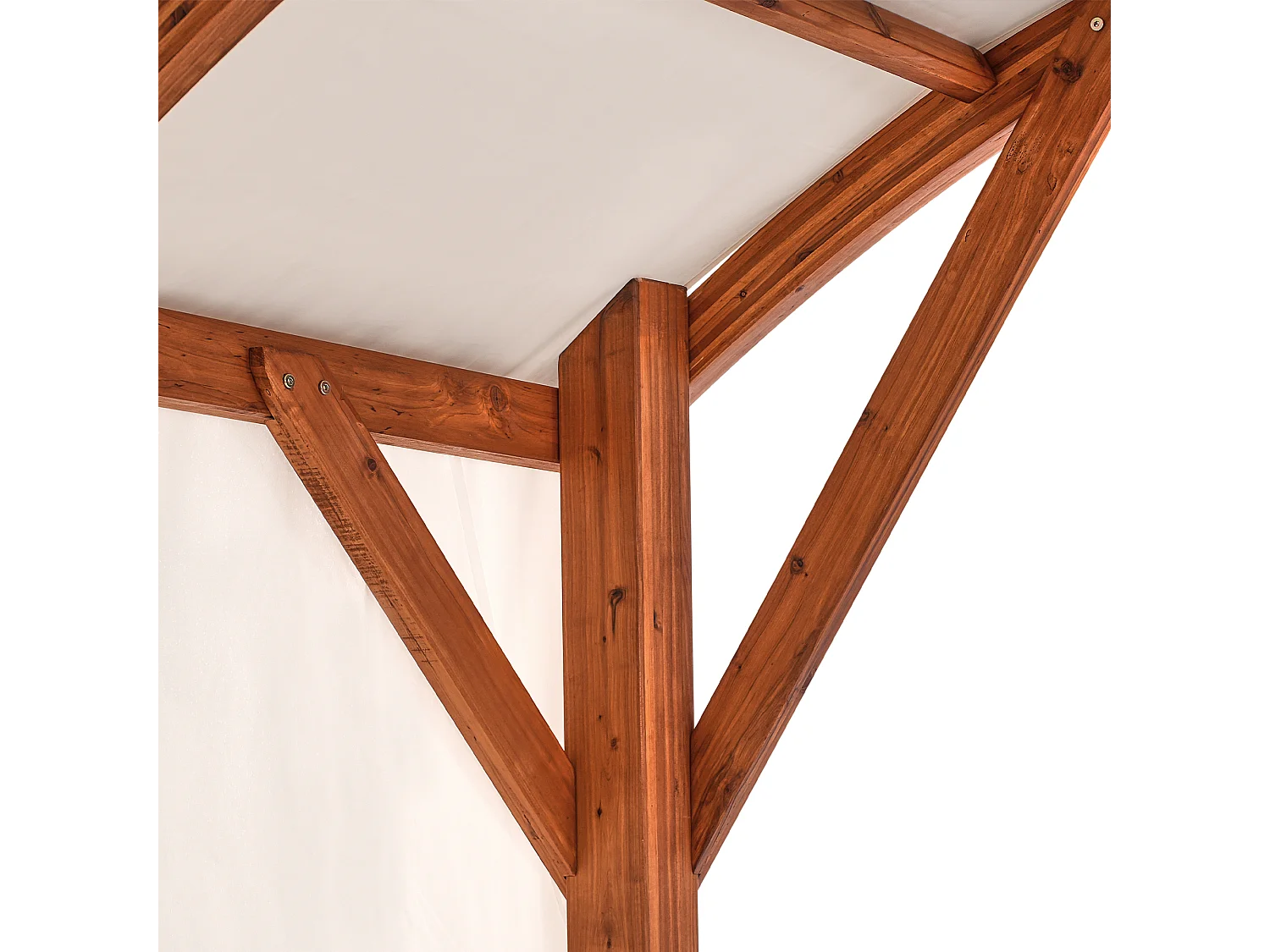 Pavillon SCOPELLO Tannenholz 303 cm 300 cm Braun / Beige