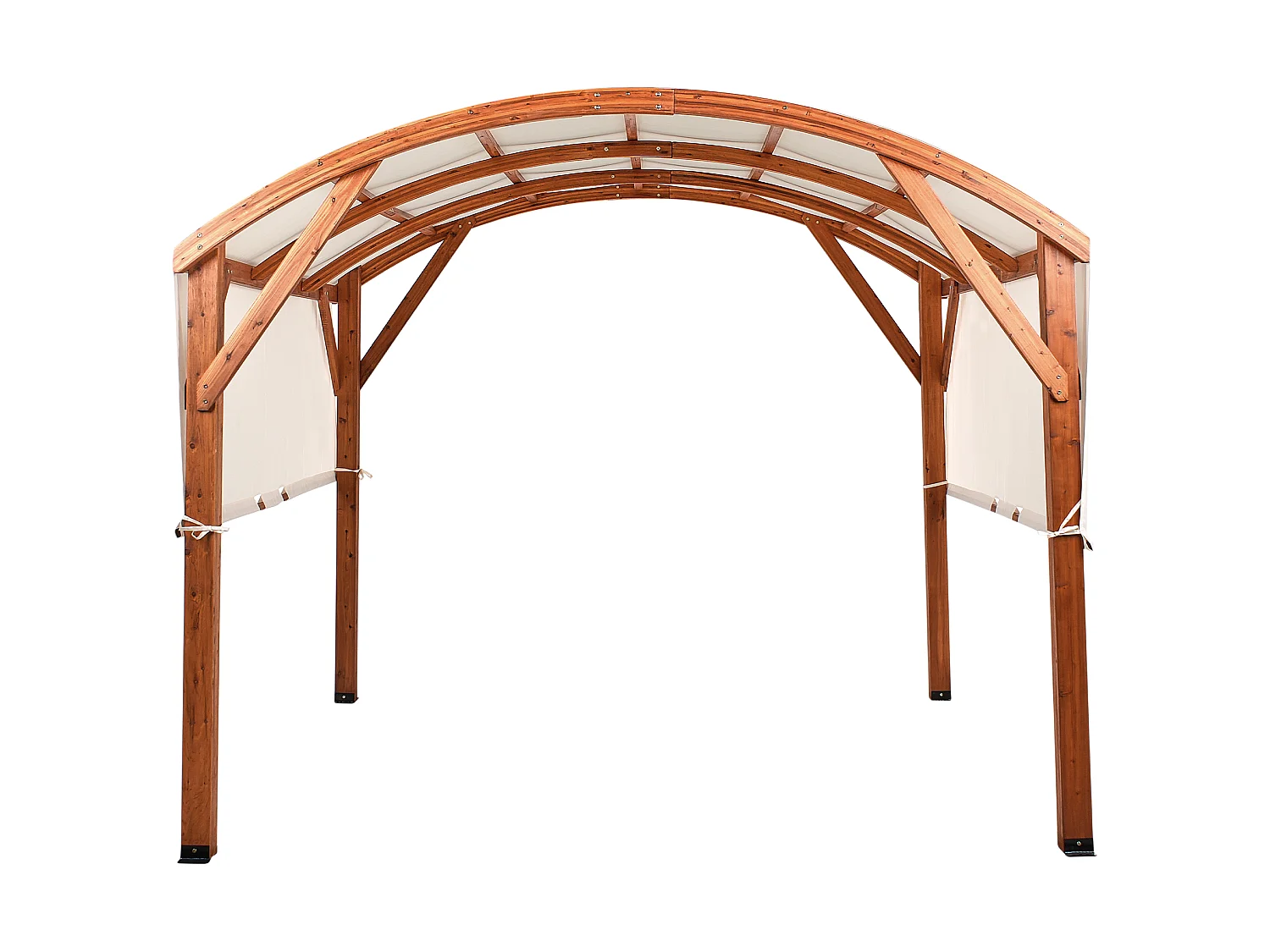 Tonnelle de jardin SCOPELLO Bois de sapin 303 cm 300 cm Marron/beige