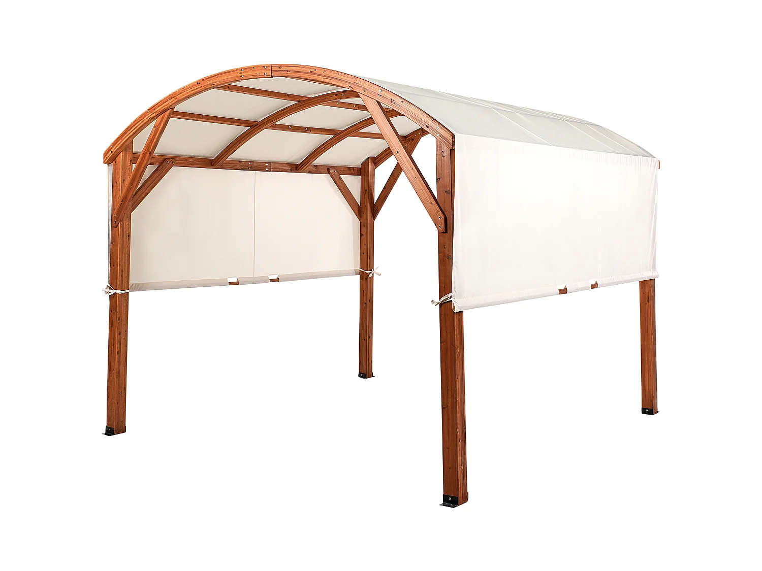 Tonnelle de jardin SCOPELLO Bois de sapin 303 cm 300 cm Marron/beige