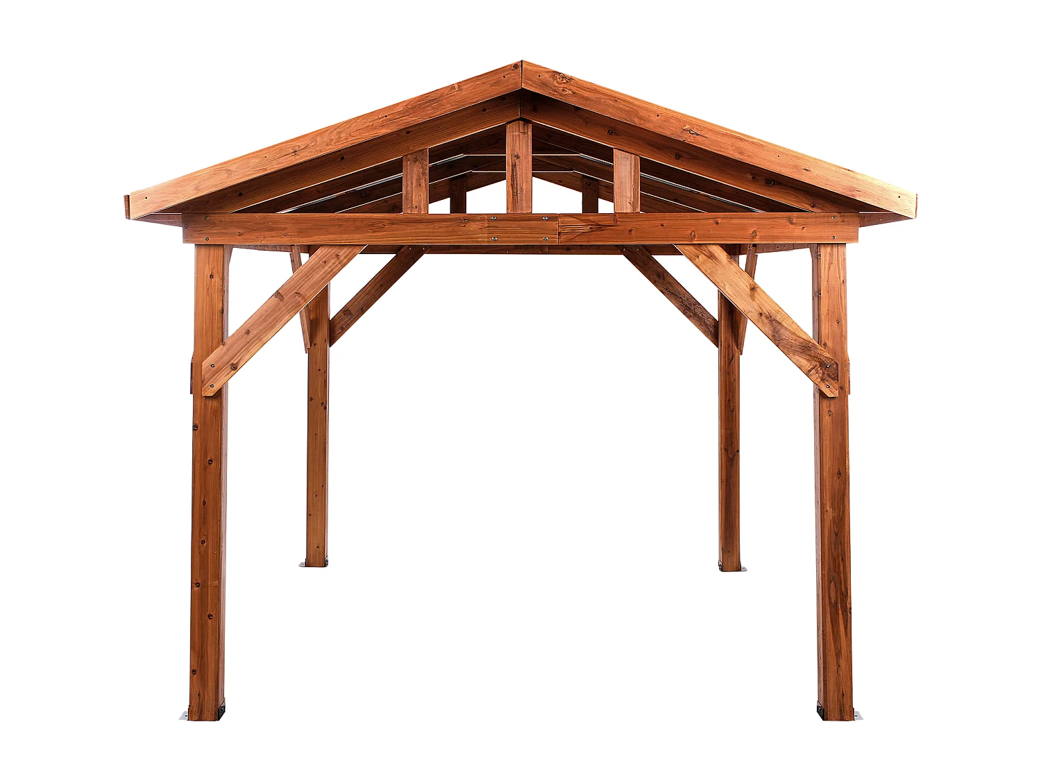 Pavillon SECCHIA Tannenholz 296 cm 350 cm Braun / Grau