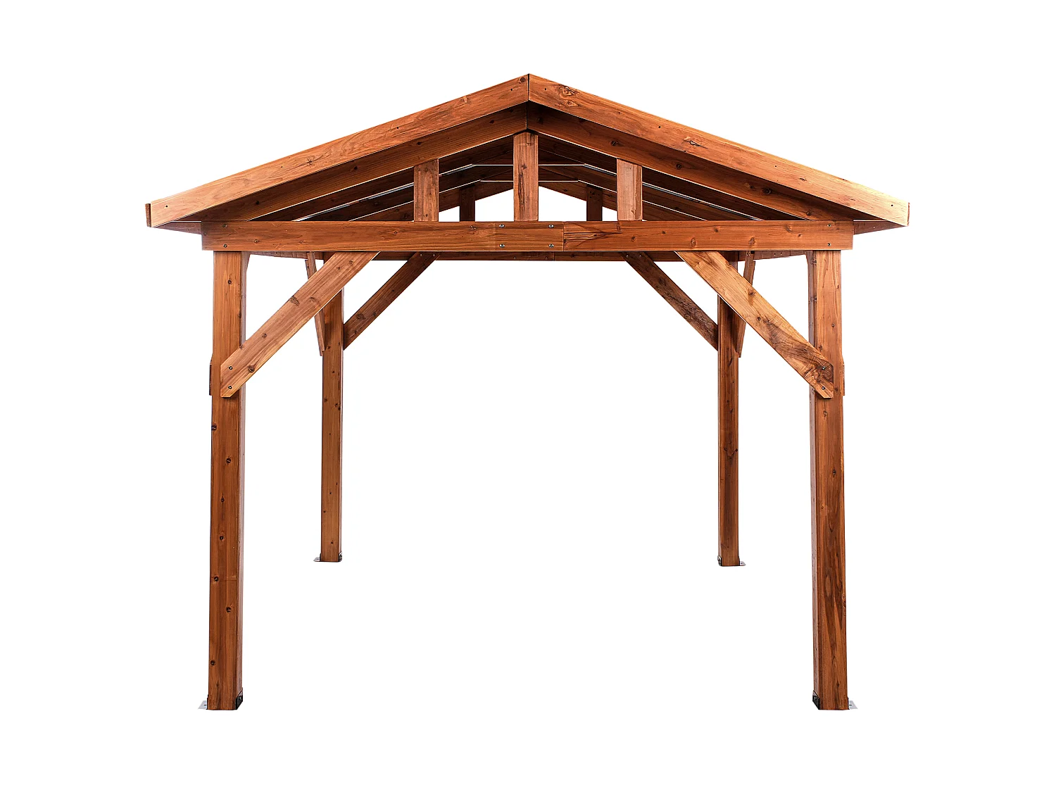 Pavillon SECCHIA Tannenholz 296 cm 350 cm Braun / Grau