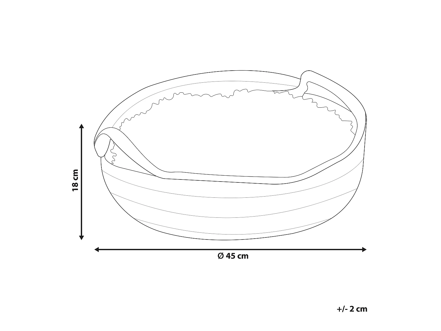 Kuscheliges Tierbett oval für Hunde Katzen grau / weiß ø 70 cm Dalaman