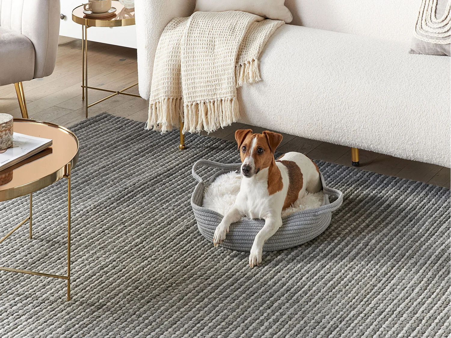 Lit pour animal DALAMAN Coton Gris