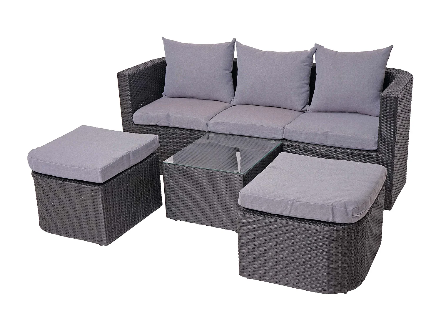 Salon de jardin avec grise 170 x 65 x 62 cm 04_0000525