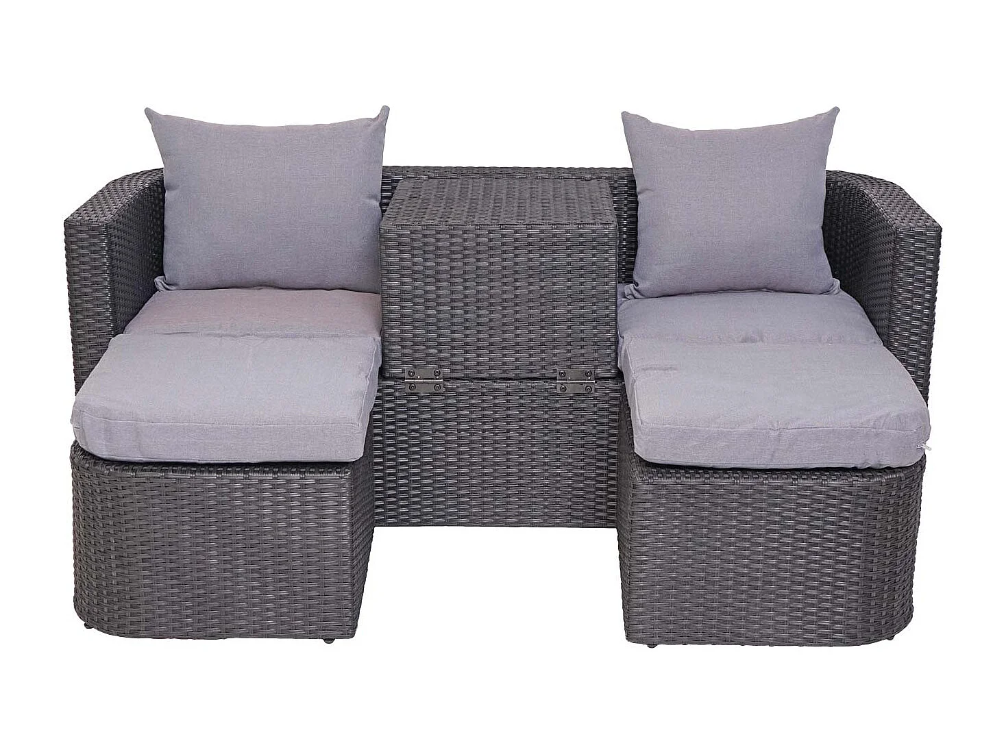 Salon de jardin avec grise 170 x 65 x 62 cm 04_0000525