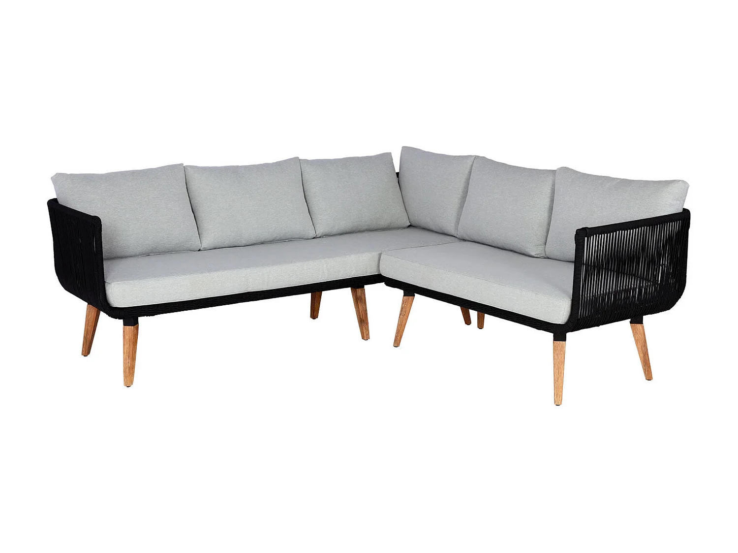 Salon de jardin canapé bois marron 215 x 75 x 79 cm 04_0008318