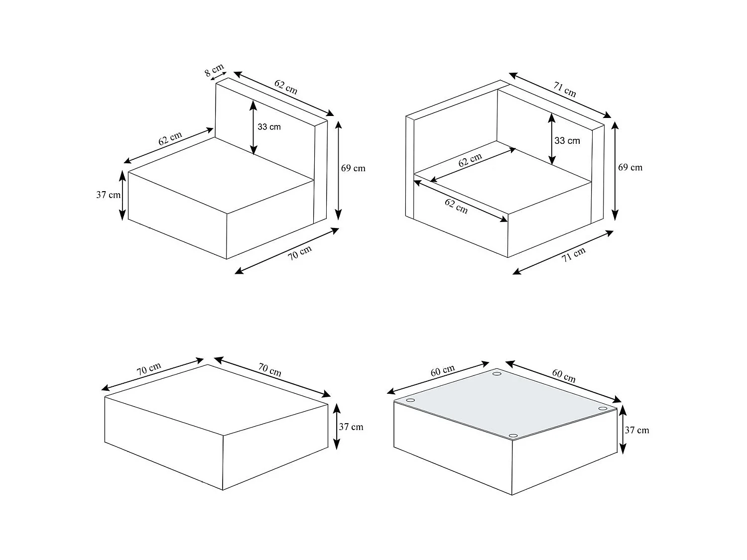 Salon de jardin ensemble crème 62 x 70 x 69 cm 04_0004187