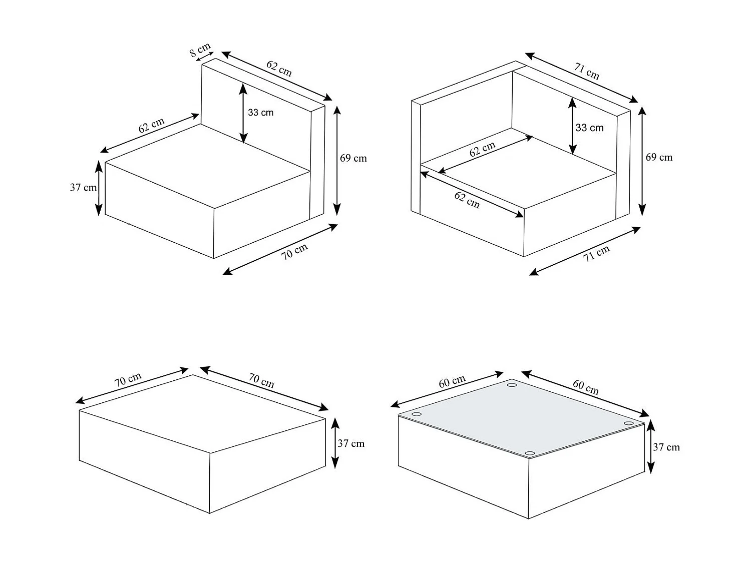 Salon de jardin ensemble crème 62 x 70 x 69 cm 04_0004187