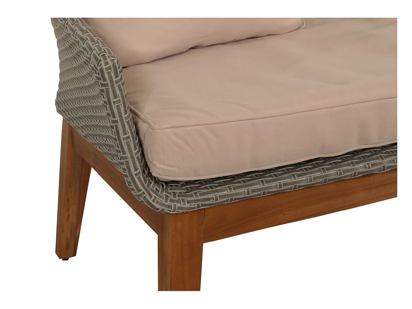 Salon de jardin canapé bois beige 76 x 51 x 140 cm 04_0008322