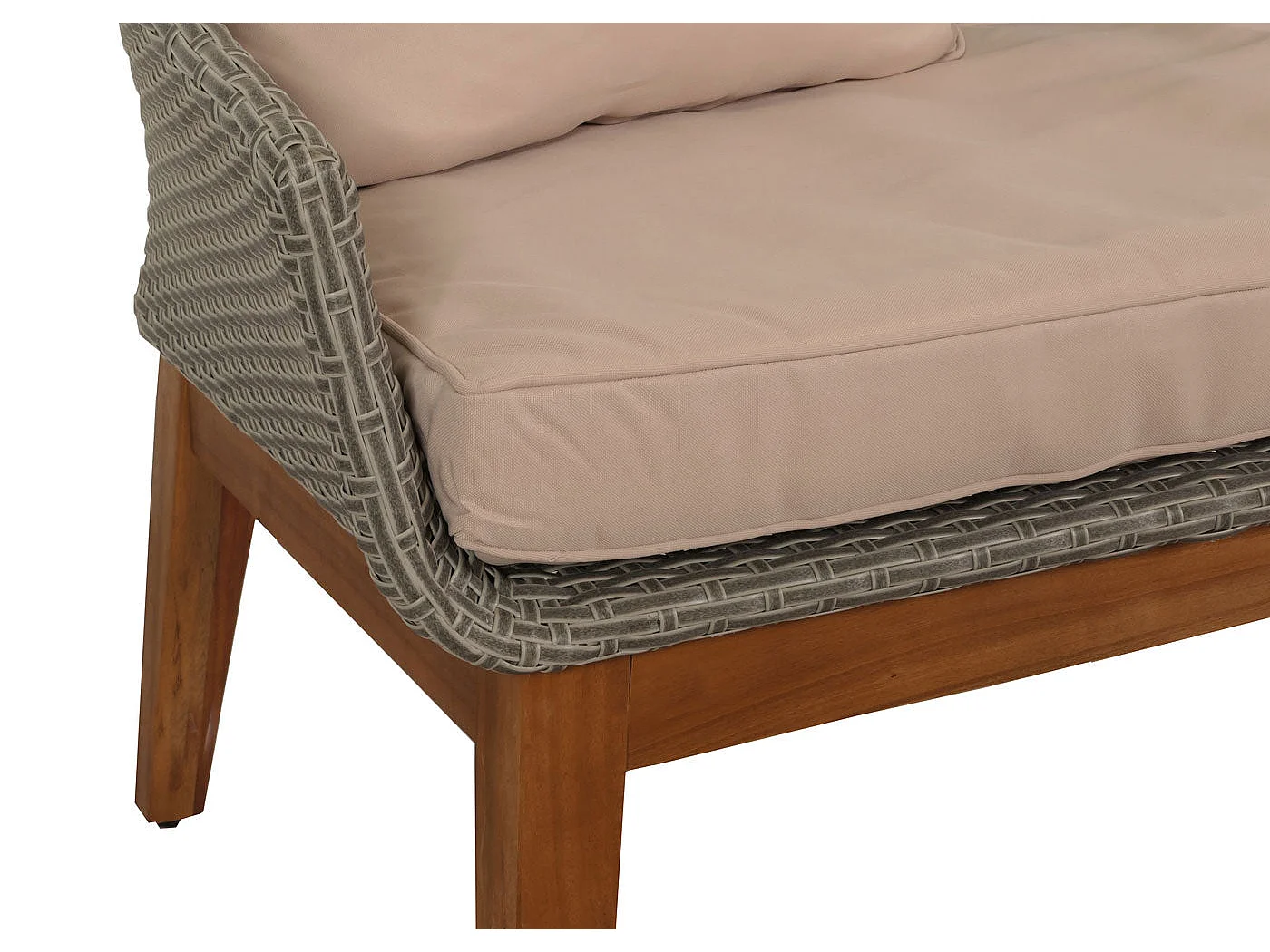 Salon de jardin canapé bois beige 76 x 51 x 140 cm 04_0008322