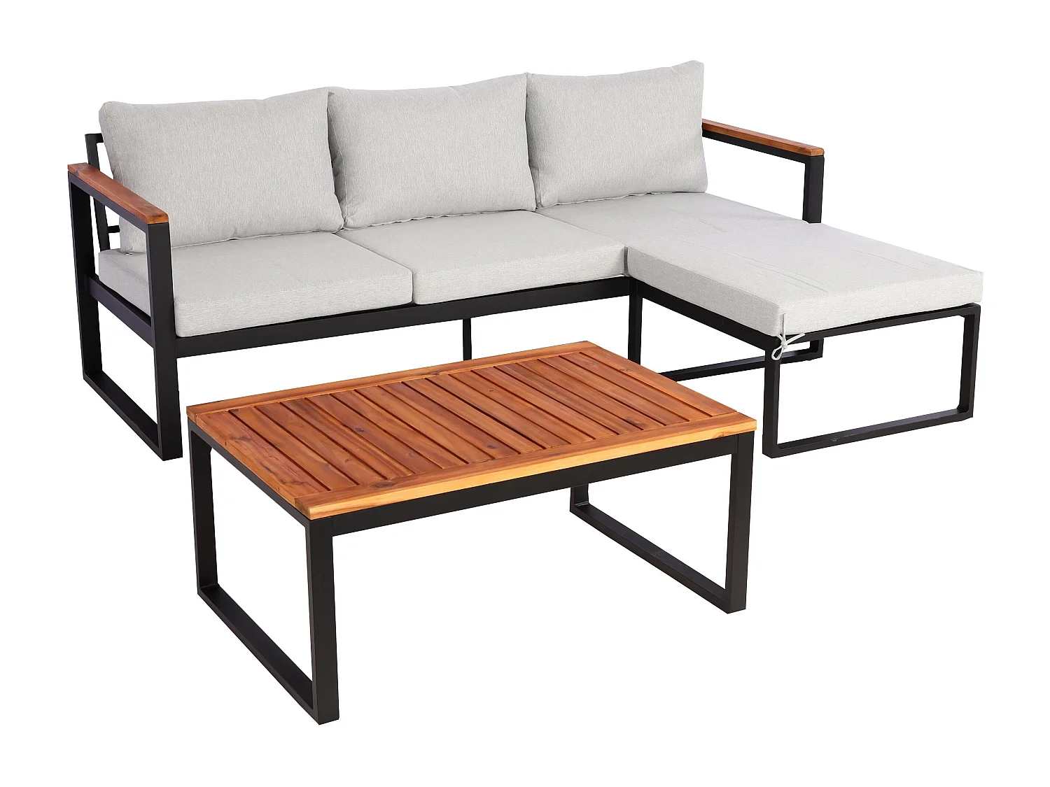 Salon de jardin canapé bois marron 67 x 38 x 190 cm 04_0008312