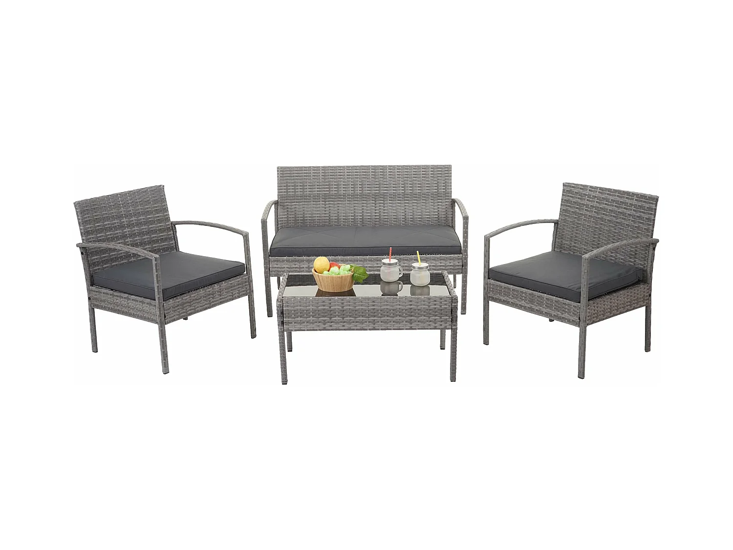 Salon de jardin en grise 57 x 59 x 72 cm 04_0004213