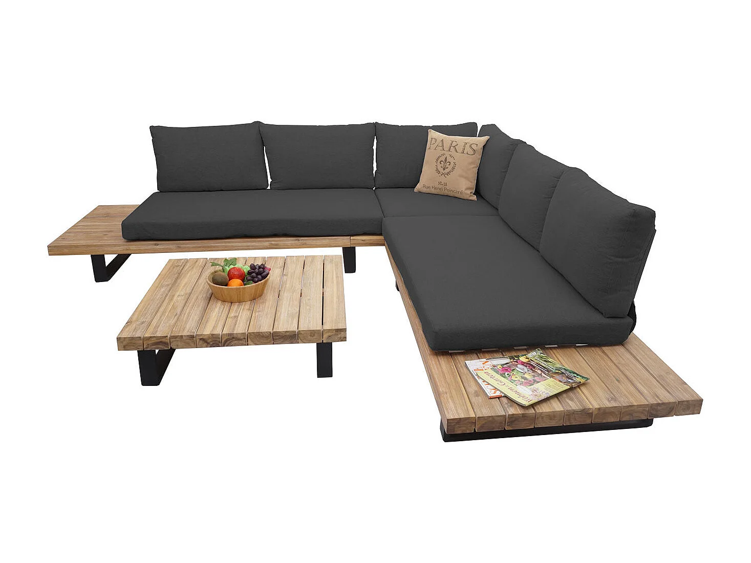 Salon de jardin terrasse bois marron 255 x 254 x 65 cm 04_0003578