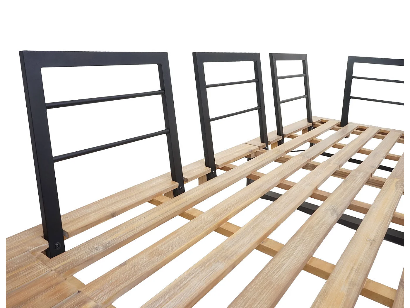 Salon de jardin terrasse bois marron 255 x 254 x 65 cm 04_0003578