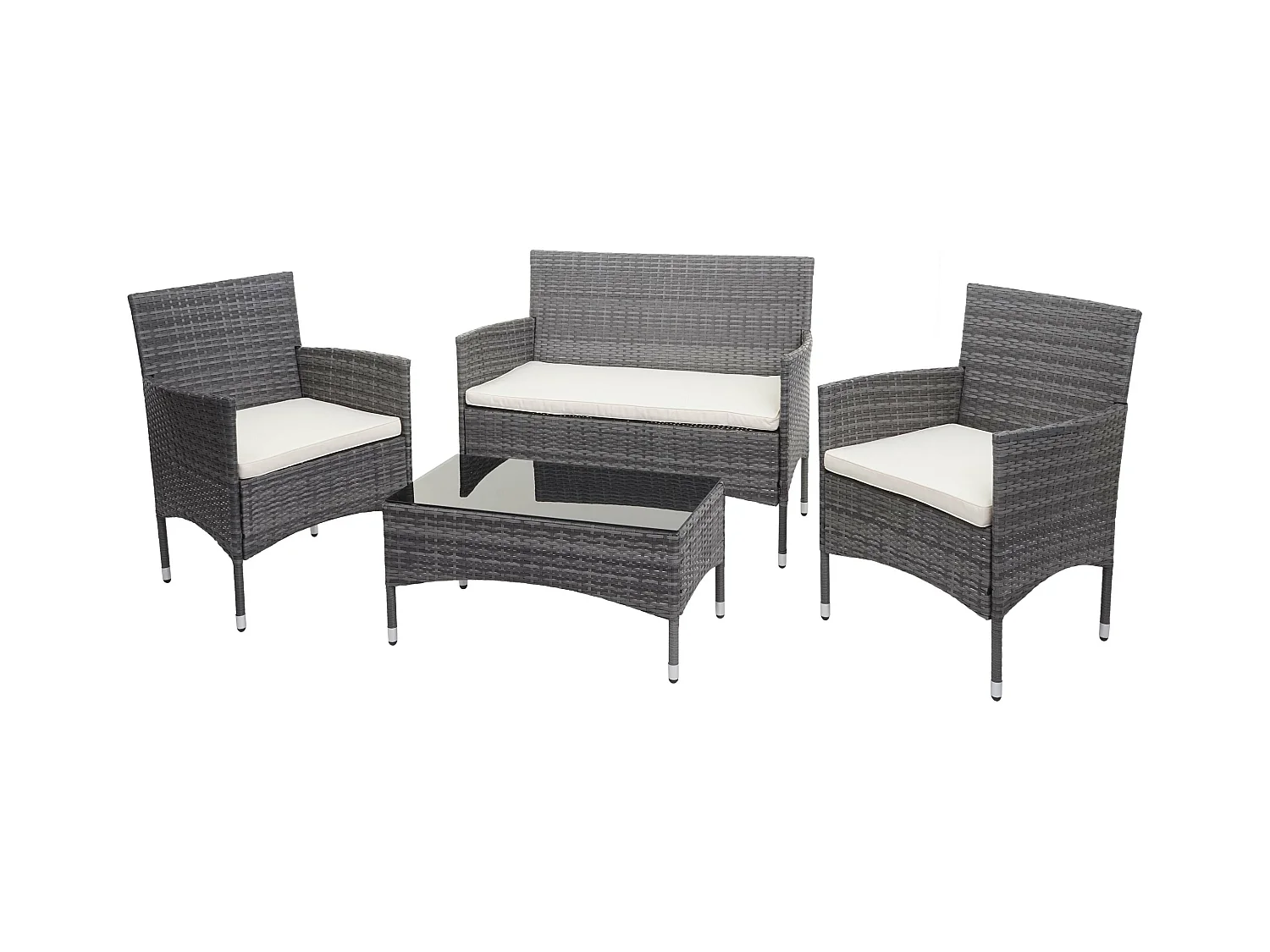 Salon de jardin balcon crème 59 x 58 x 85 cm 04_0004210