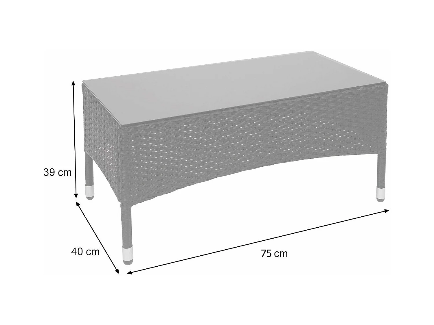 Salon de jardin balcon crème 59 x 58 x 85 cm 04_0004210