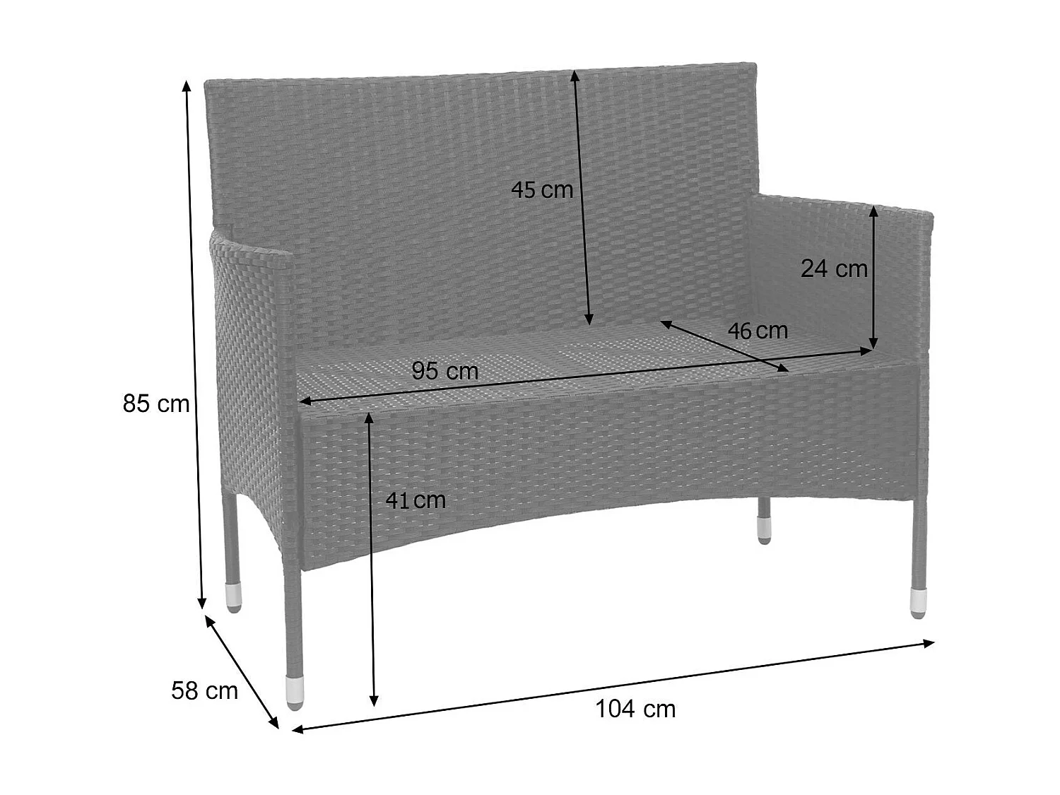 Salon de jardin balcon crème 59 x 58 x 85 cm 04_0004210