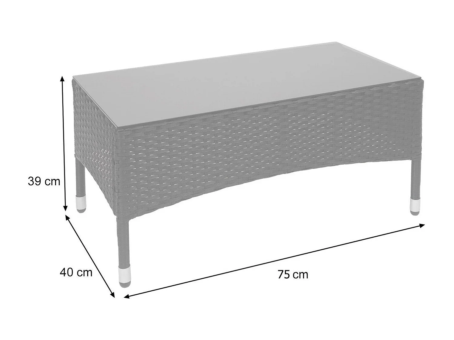 Salon de jardin balcon crème 59 x 58 x 85 cm 04_0004210