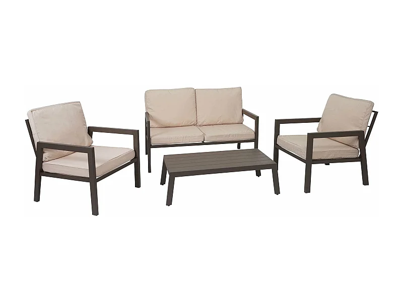 Salon de jardin canapé métal blanche 04_0008339