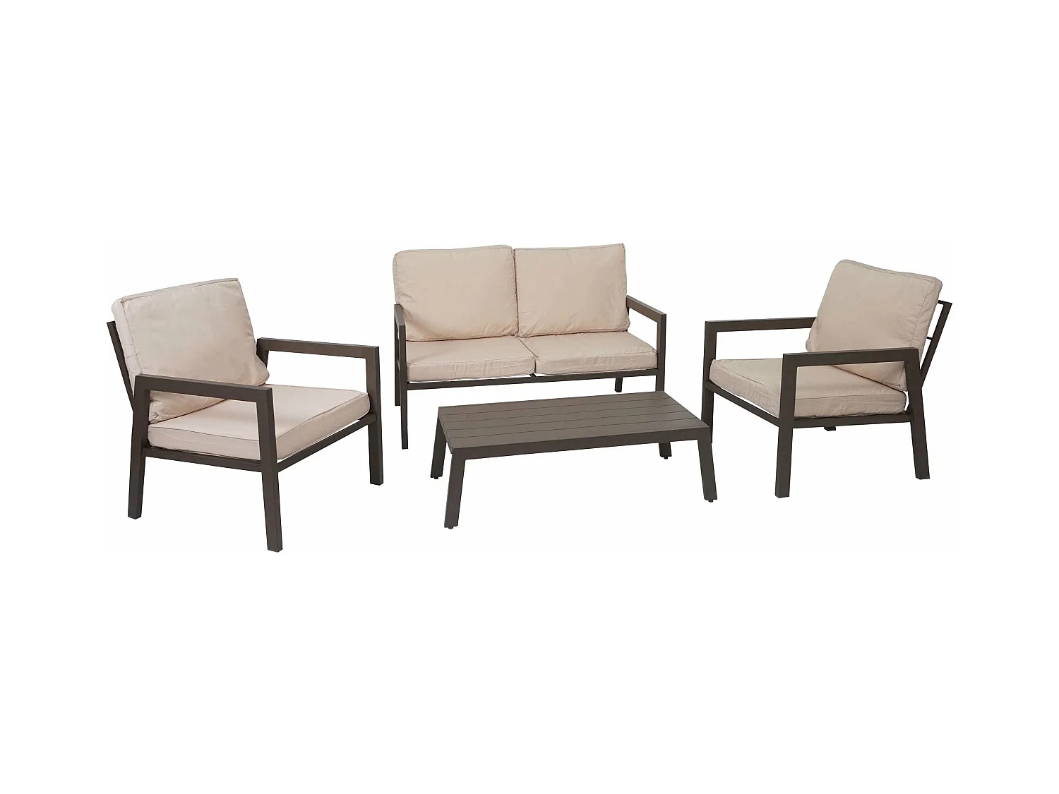 Salon de jardin canapé métal blanche 04_0008339