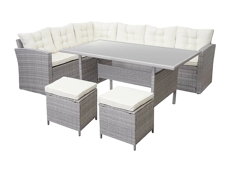 Ensemble complet de salon crème 242 x 178 x 74 cm 04_0004194