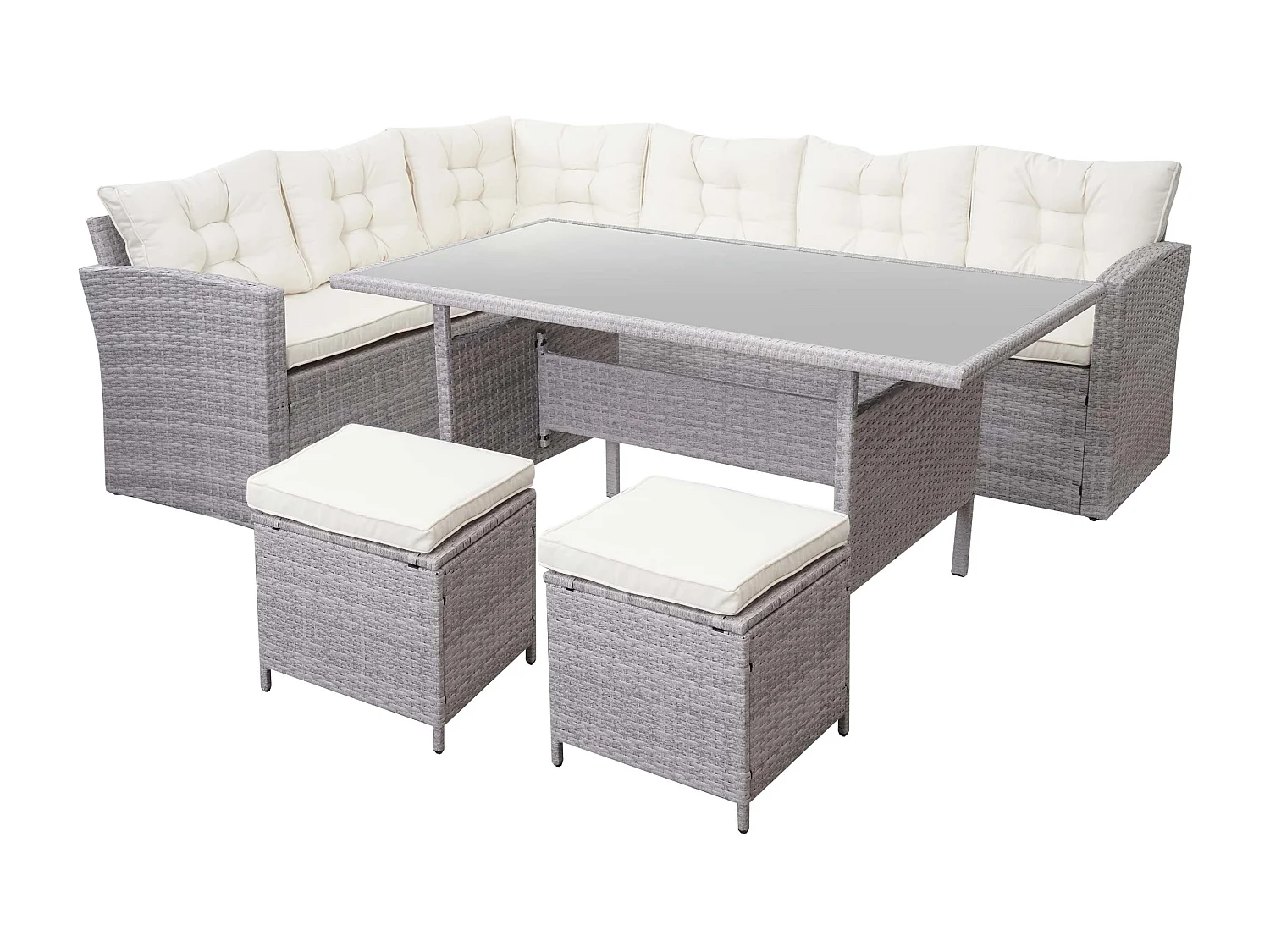 Ensemble complet de salon crème 242 x 178 x 74 cm 04_0004194