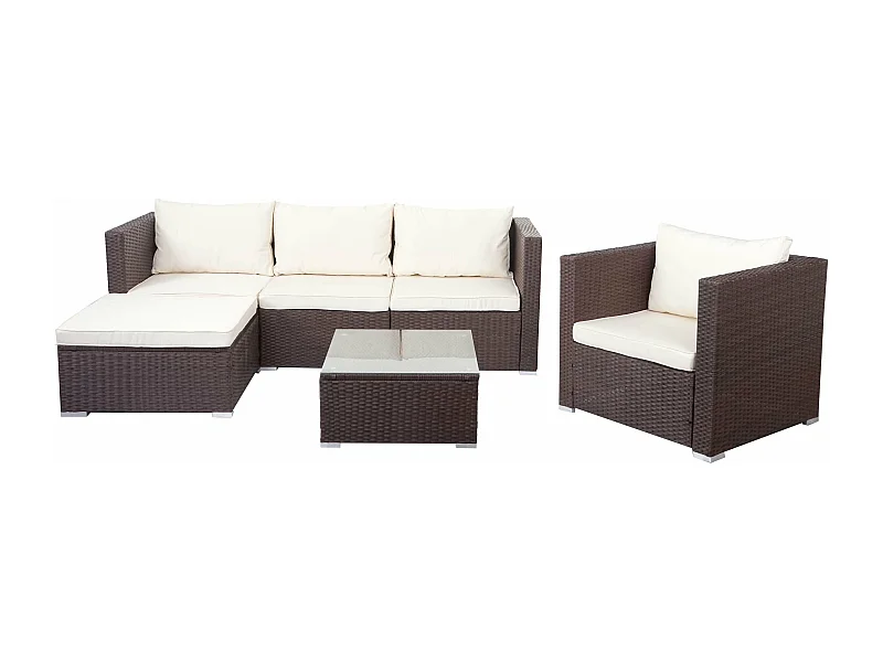 Ensemble salon de jardin crème 78 x 70 x 67 cm 04_0004227