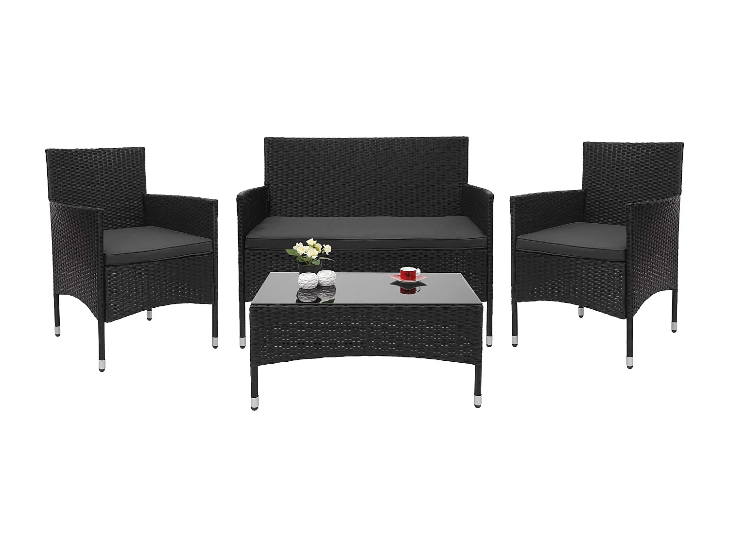 Salon de jardin balcon grise 59 x 58 x 85 cm 04_0004212