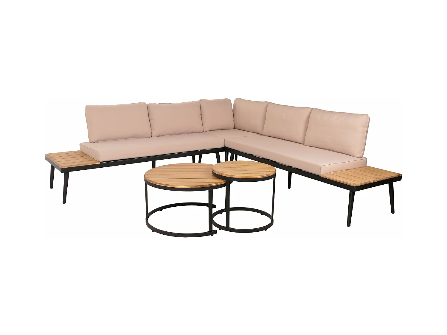 Salon de jardin avec bois beige 243 x 243 x 78 cm 04_0008304