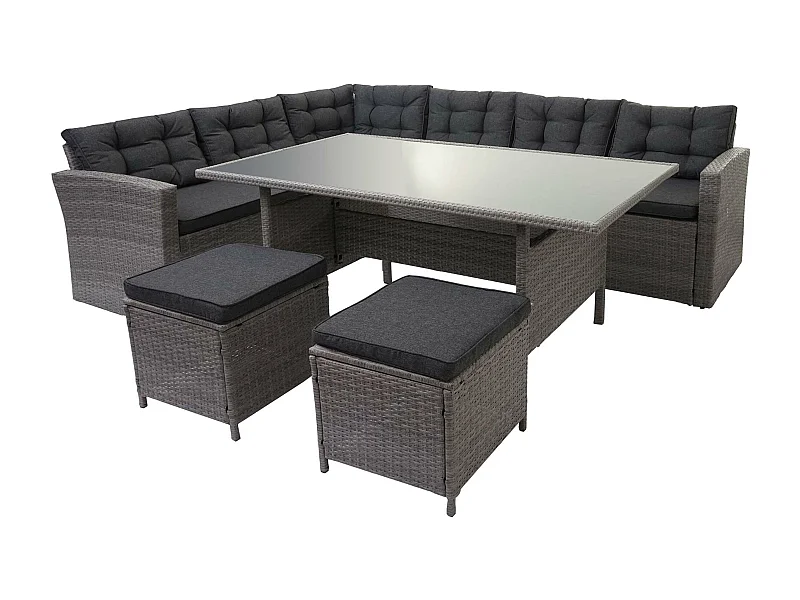 Ensemble complet de salon grise 242 x 178 x 74 cm 04_0003046