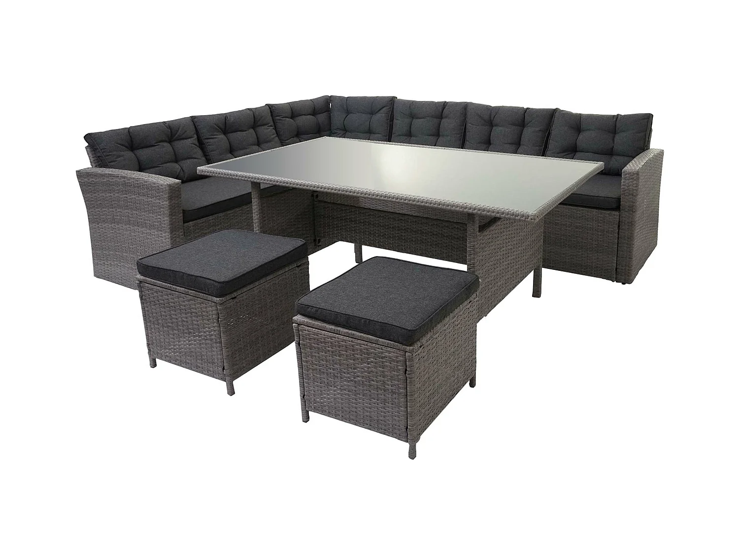 Ensemble complet de salon grise 242 x 178 x 74 cm 04_0003046