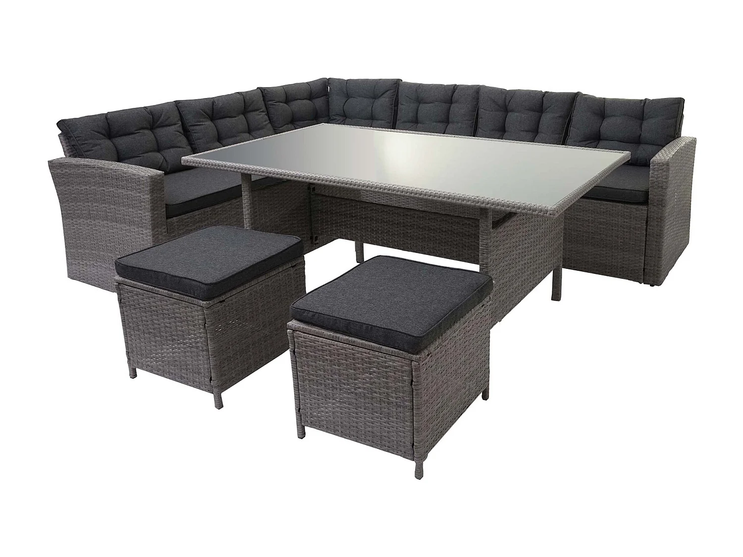 Ensemble complet de salon grise 242 x 178 x 74 cm 04_0003046