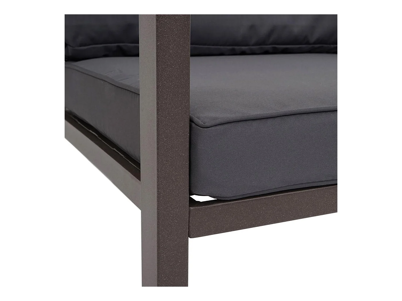 Salon de jardin ensemble métal grise 127 x 79 x 77 cm 04_0006767