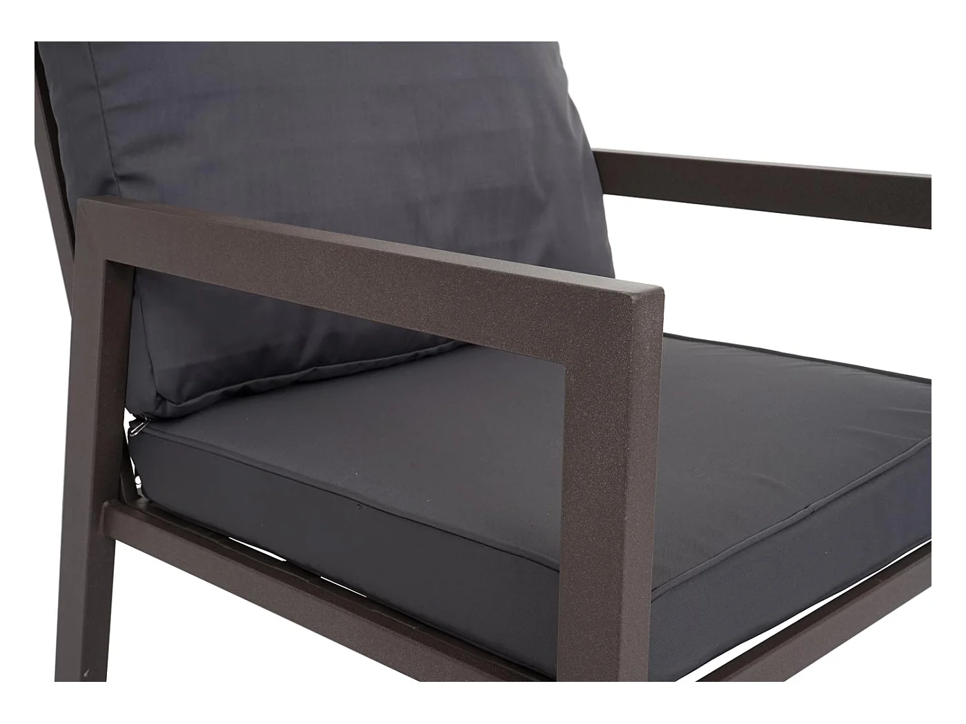 Salon de jardin ensemble métal grise 127 x 79 x 77 cm 04_0006767