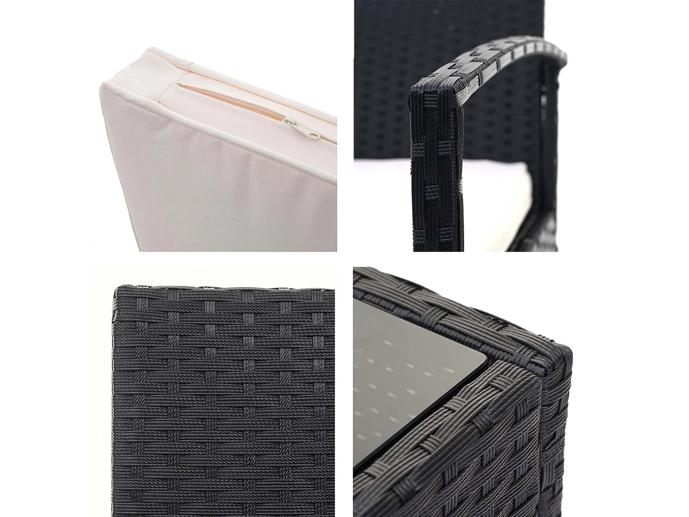 Ensemble pour extérieur balcon/jardin/salon crème 57 x 59 x 72 cm 04_0003247