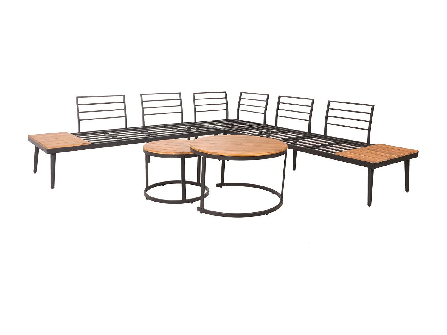 Salon de jardin avec marron 243 x 243 x 78 cm 04_0008303