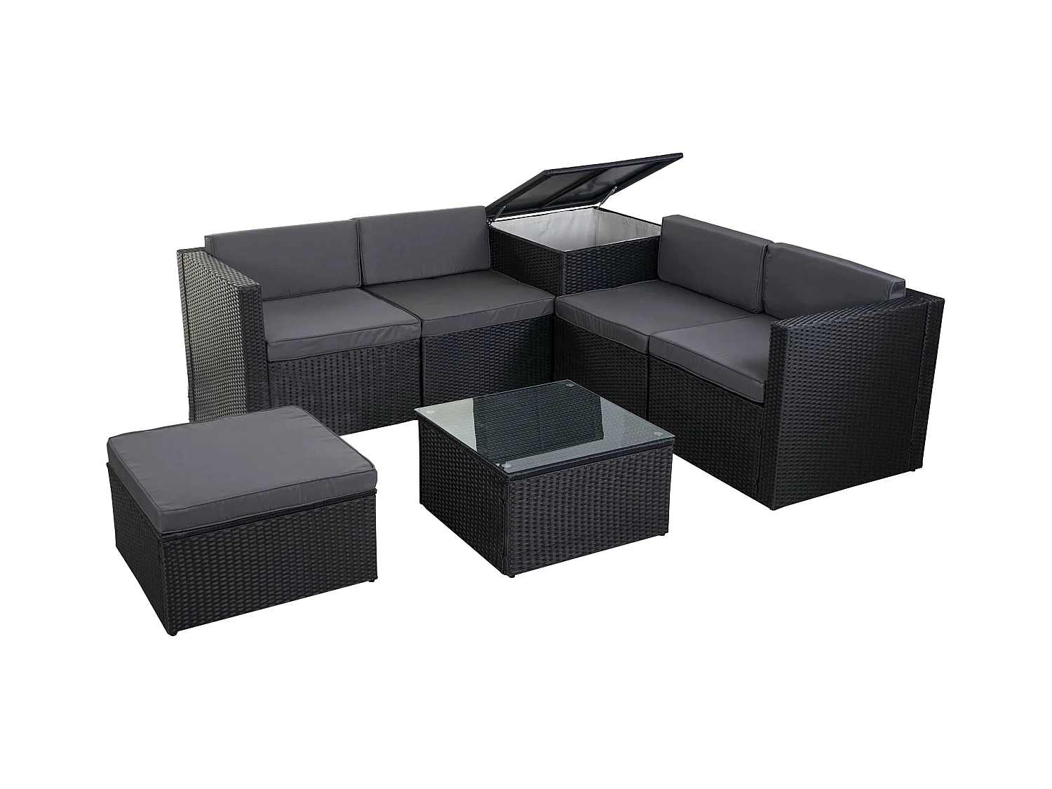 Salon de jardin fauteuil grise 62 x 70 x 69 cm 04_0003049