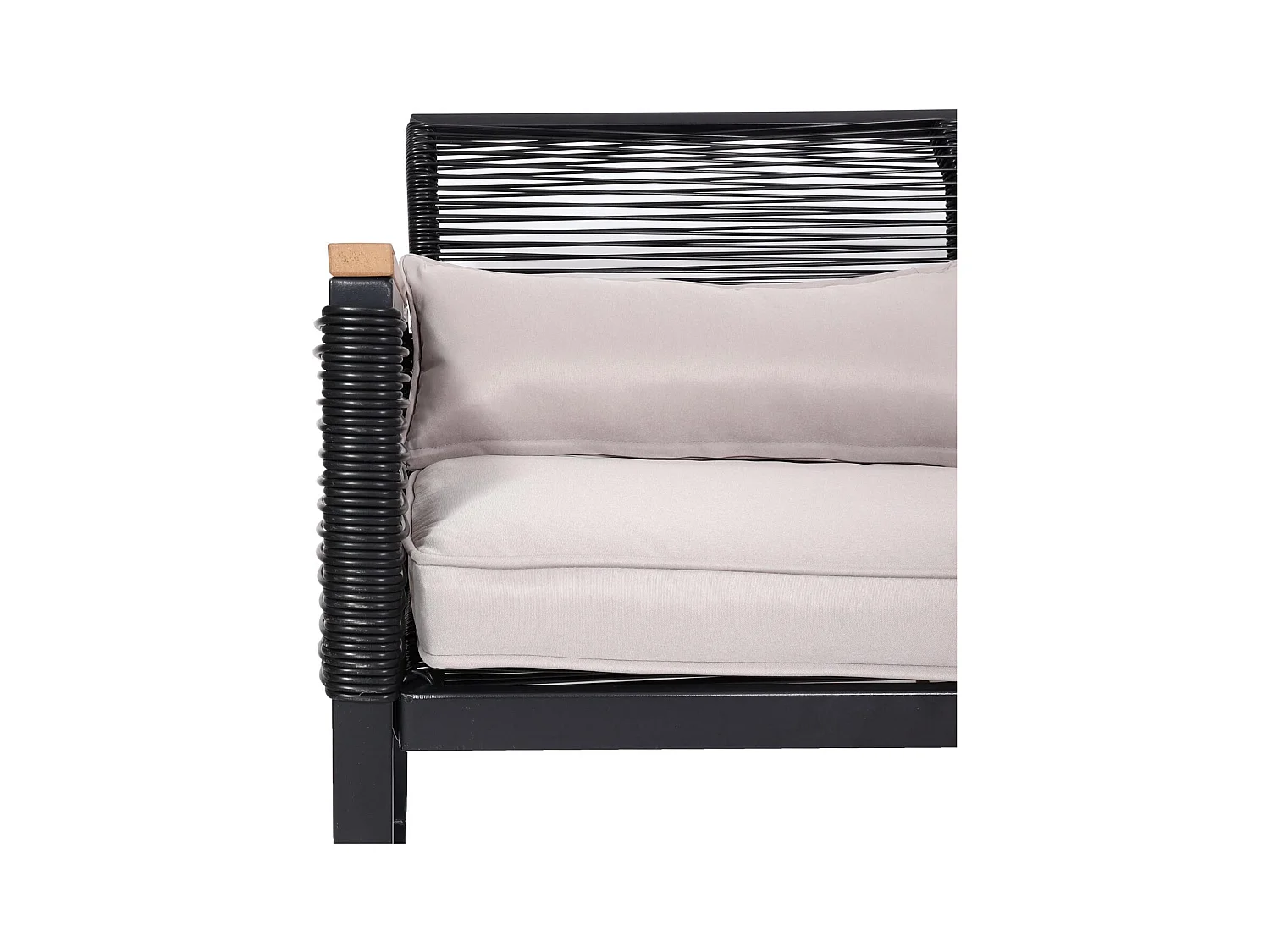 Salon de jardin canapé grise 66 x 38 x 118 cm 04_0008309