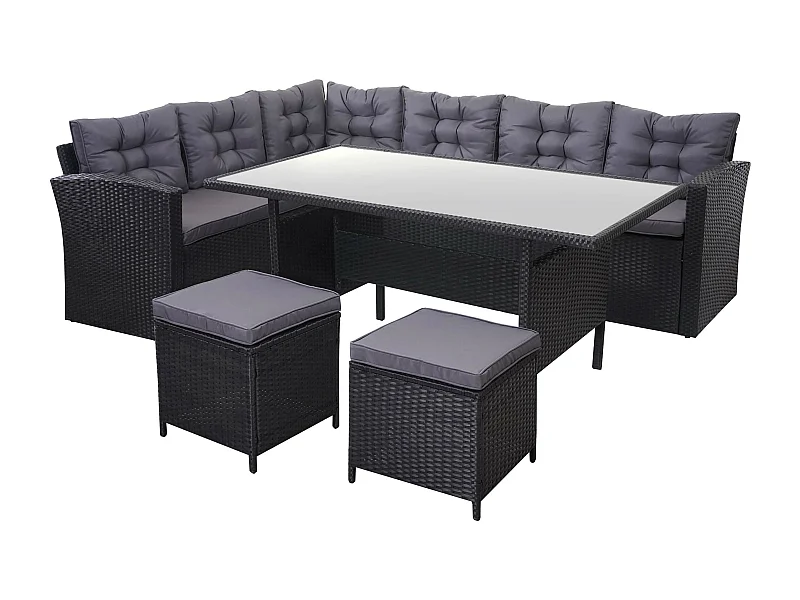 Ensemble complet de salon grise 42 x 178 x 74 cm 04_0003055