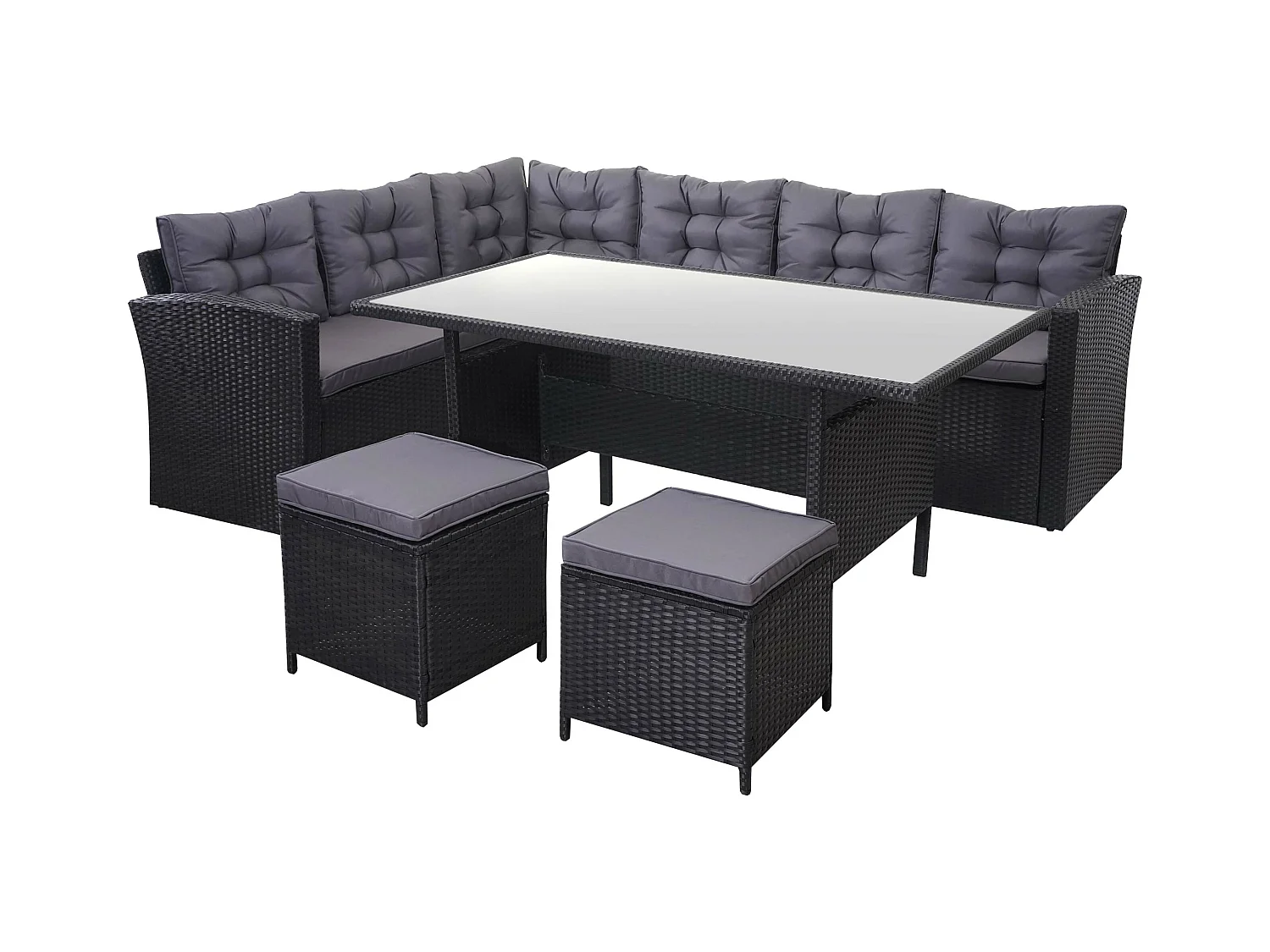 Ensemble complet de salon grise 42 x 178 x 74 cm 04_0003055